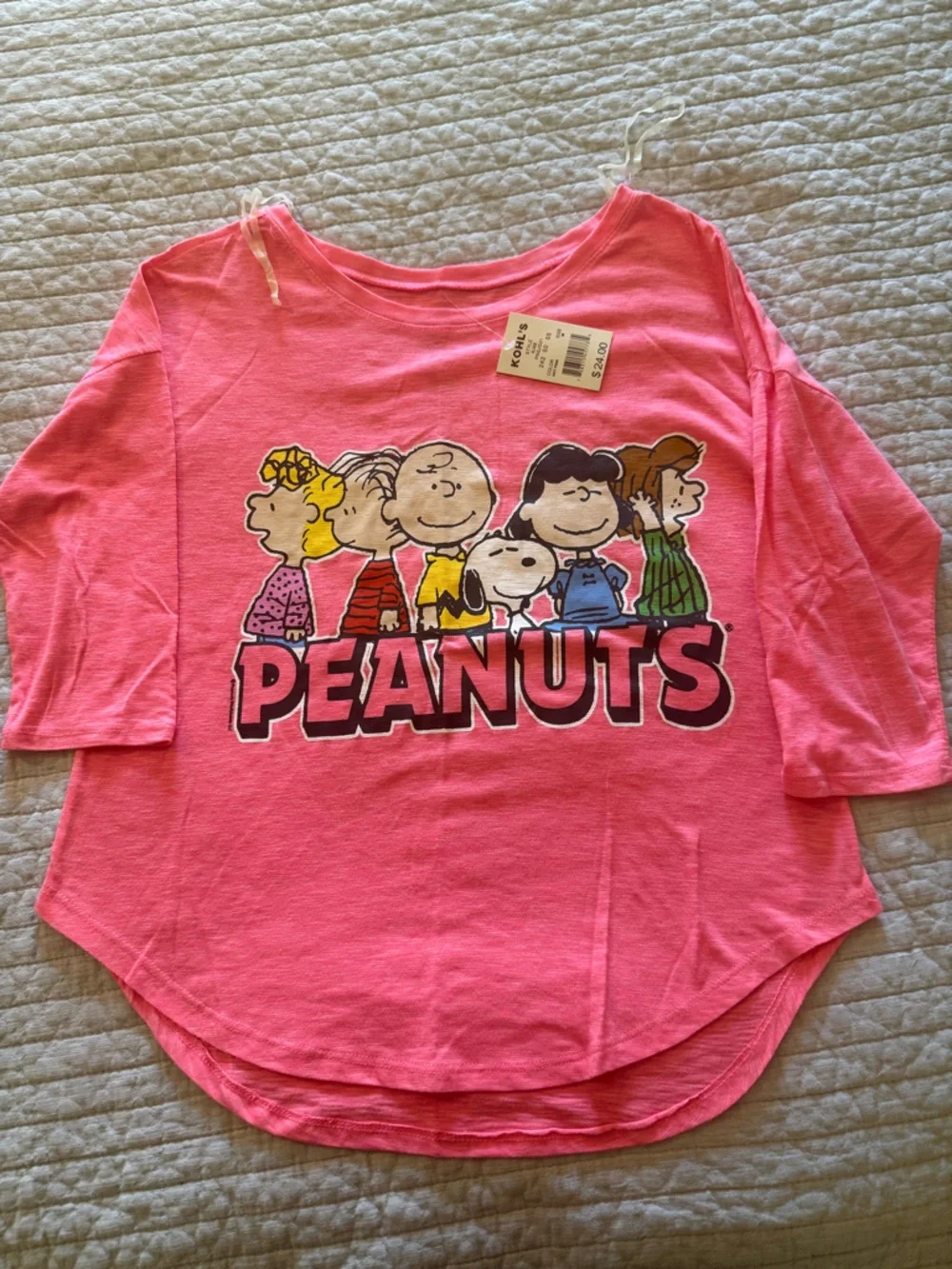 Peanuts Pink Graphic Tee - Picture 2 of 6